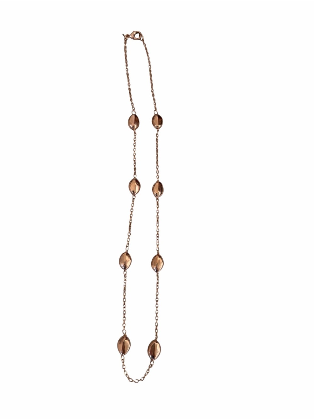 Bronze Milor Italy 925 Bronzed Gold Oval Shaped Bead Necklace NWT 🌟